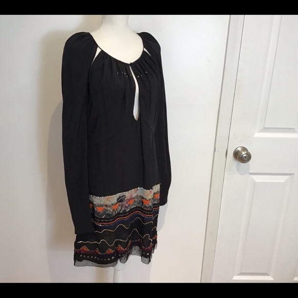 CHLOE SILK EMBELLISHED LACE BEADS DRESS NWT SZ 12 - Picture 10 of 16